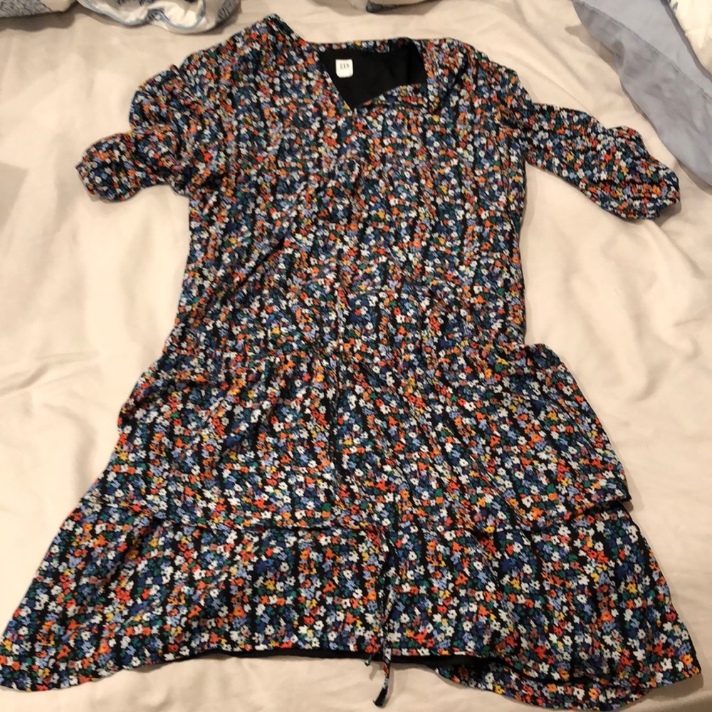 Gap drop waist maternity dress with drawstring